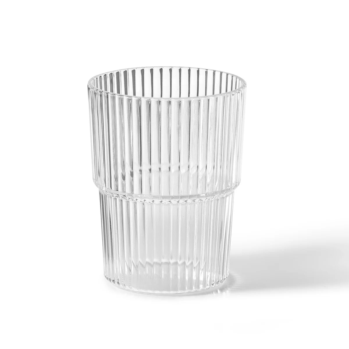 GOBELET À RAINURES INCASSABLE TRANSPARENT - 450 ML