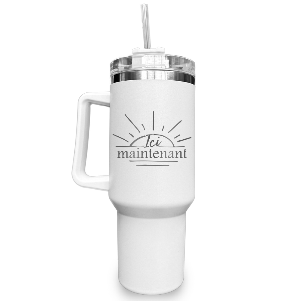 TUMBLER BLANC 40 OZ - ICI MAINTENANT