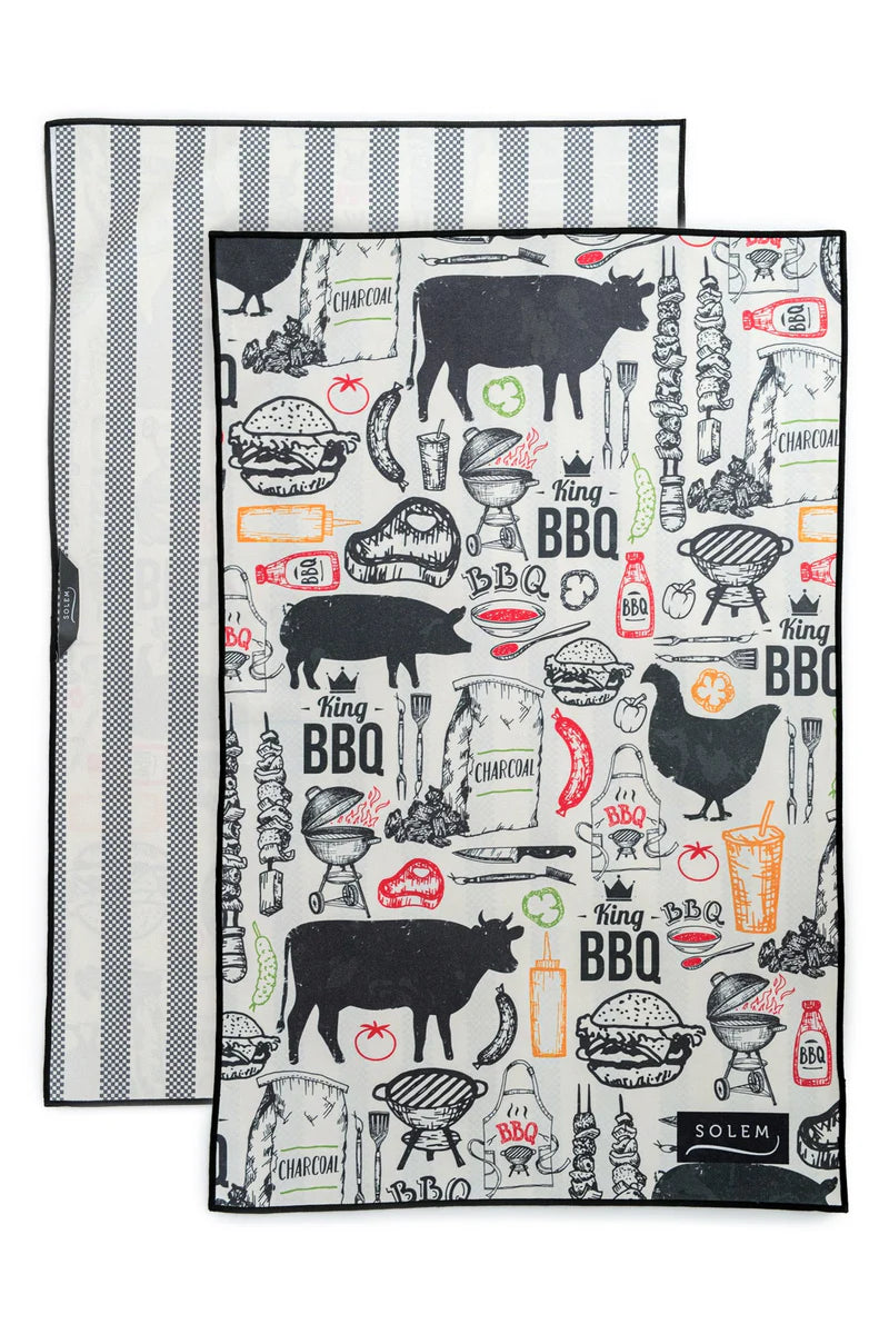 2 LINGES A VAISSELLE MICROFIBRE - LE ROI DU GRILL