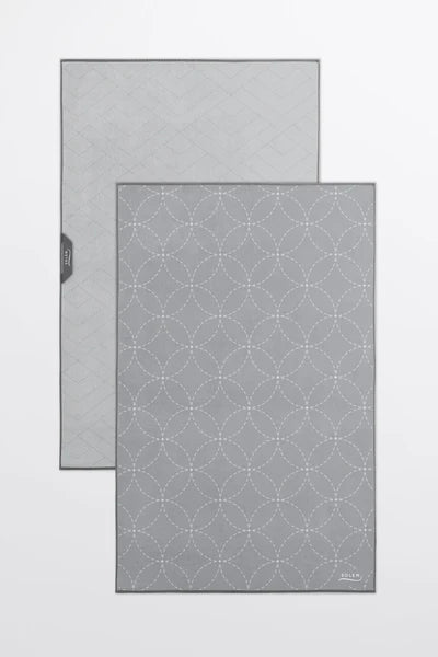 2 LINGES VAISSELLE MICROFIBRE- LES ESSENTIELS GRIS