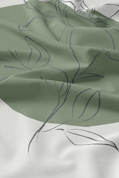 2 LINGES VAISSELLE MICROFIBRE - LES GARDENIAS VERT