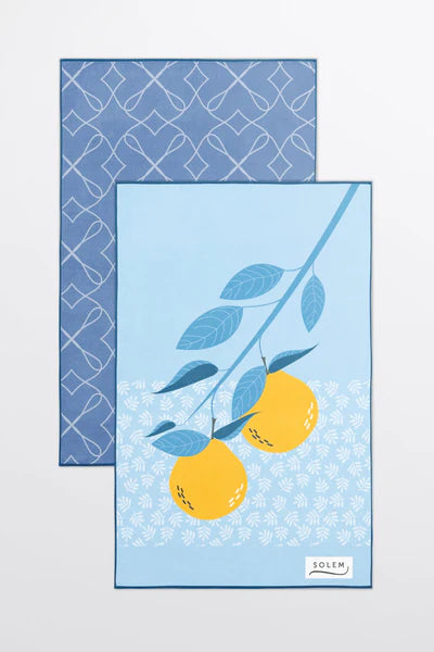 2 LINGES VAISSELLE MICROFIBRE - LES MANDARINES