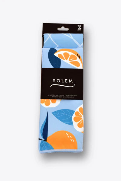 2 LINGES VAISSELLE MICROFIBRE - LES MANDARINES