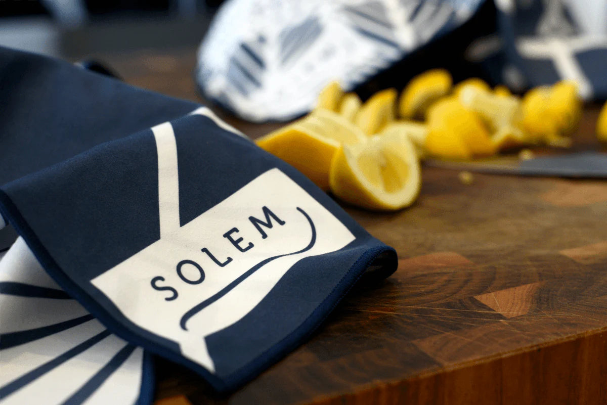 2 LINGES VAISSELLE MICROFIBRE - LES RAFFINÉS BLEU MARIN