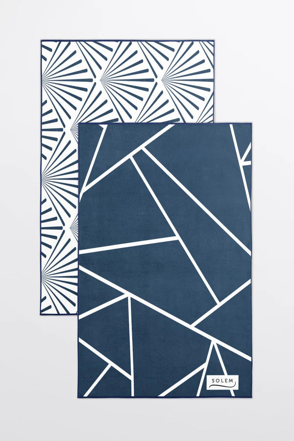 2 LINGES VAISSELLE MICROFIBRE - LES RAFFINÉS BLEU MARIN