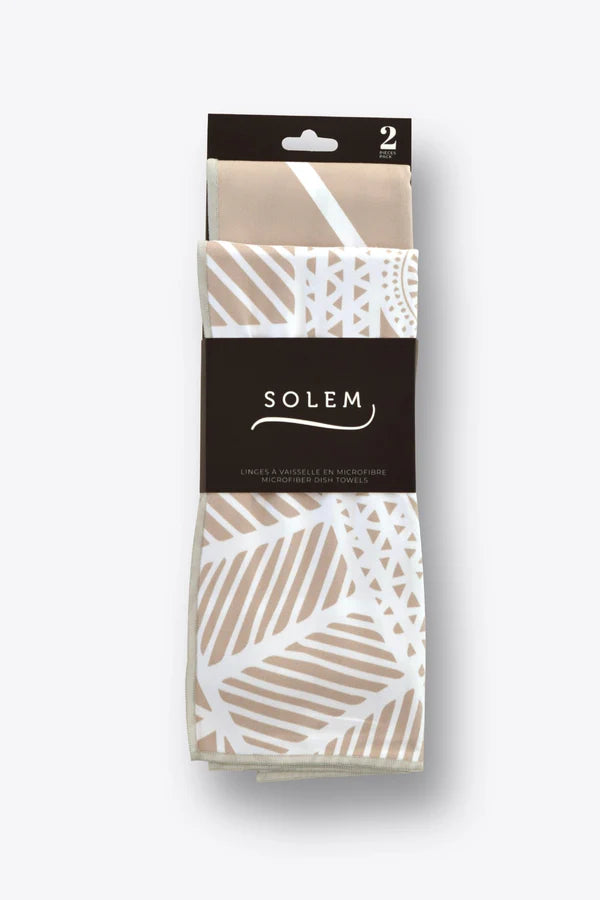 2 LINGES A VAISSELLE MICROFIBRE - LES RAFFINÉS SABLE