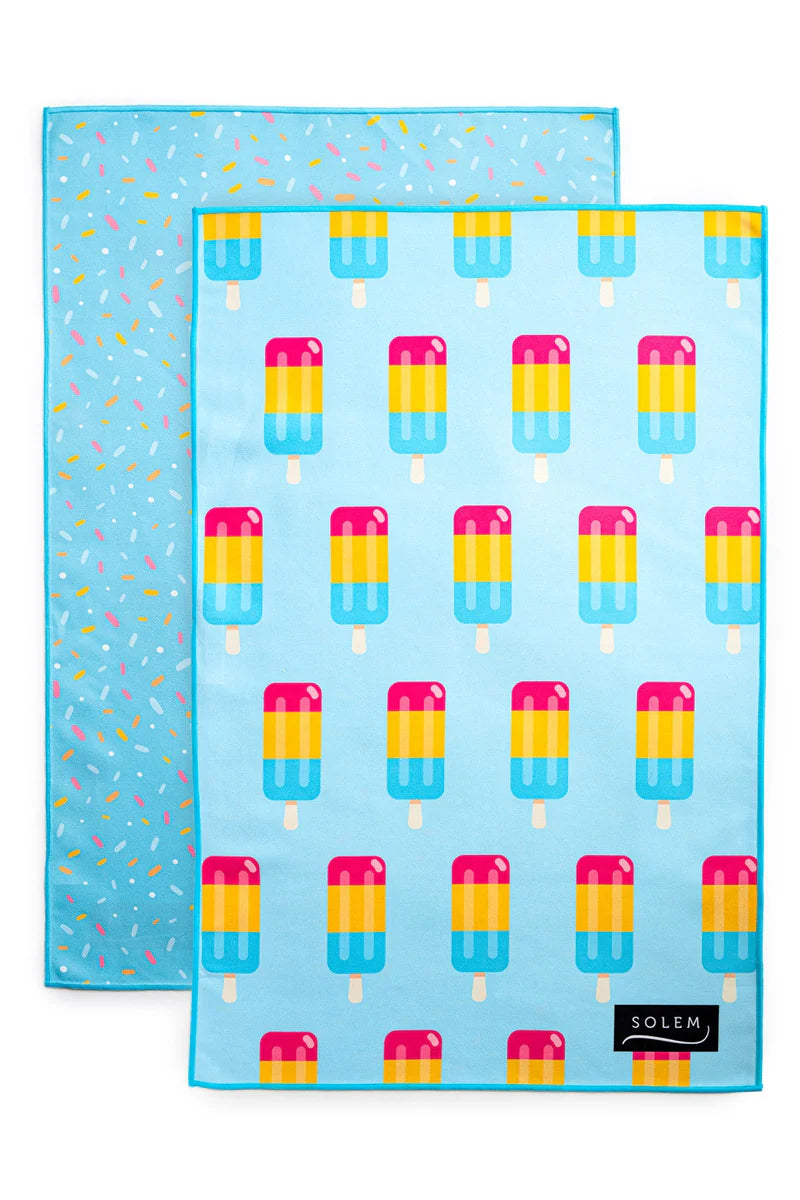 2 LINGES A VAISSELLE MICROFIBRE - PLAISIR GLACÉ