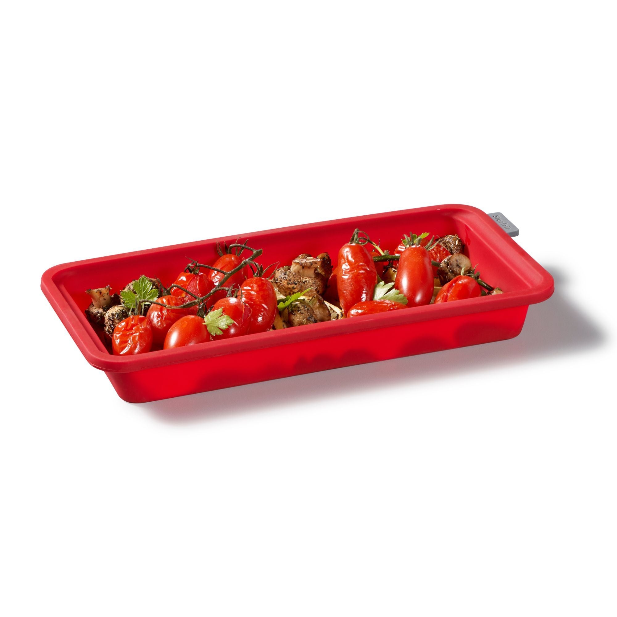 PLAT DE CUISSON SILICONE FOND RAINURÉ MOYEN