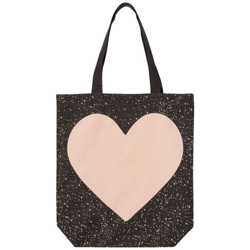 SAC NOIR AVEC COEUR ROSE