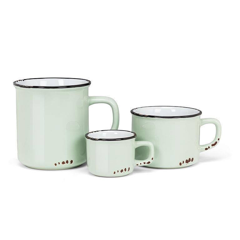 TASSE ENAMEL ESPRESSO MENTHE 3 OZ