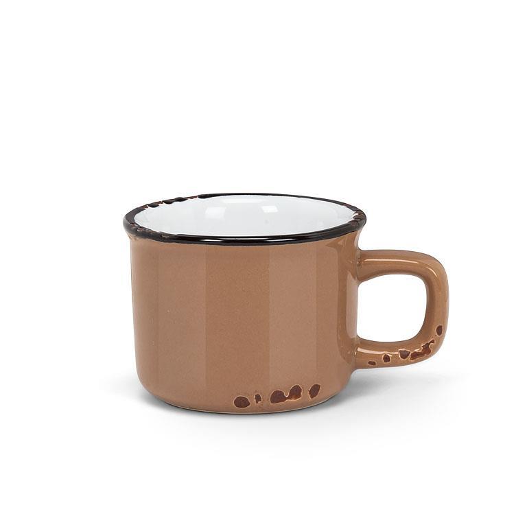 TASSE ENAMEL ESPRESSO TAUPE 3 OZ