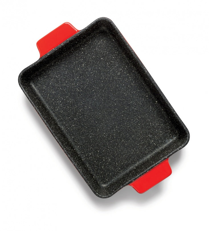 PLAT CUISSON CÉRAMIQUE ROUGE 13X9.5'' RICARDO