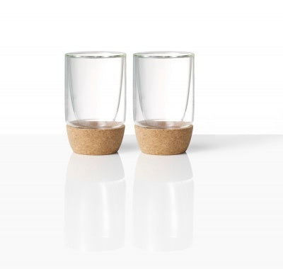 ENS. 2 VERRES DOUBLE PAROI /LIÈGE 310ML RICARDO