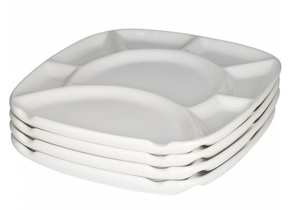 ENS.4 ASSIETTES A FONDUE BLANCHE TRUDEAU