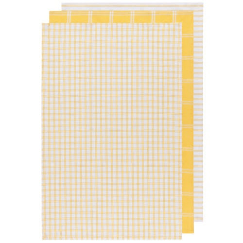 ENS. 3 SERVIETTES TOC TAC TOC JAUNE