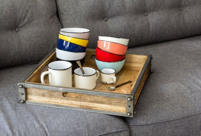 TASSE CAPPUCINO BLANCHE ENAMEL 8 OZ
