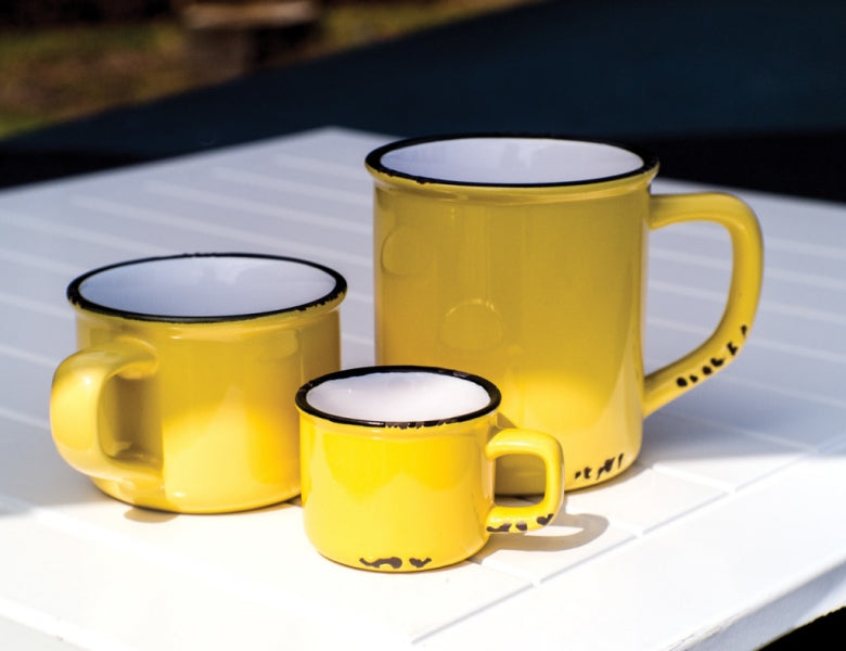 TASSE ESPRESSO ENAMEL JAUNE