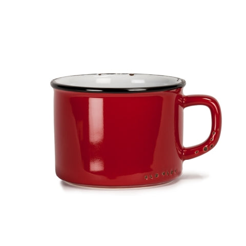TASSE À CAPPUCINO ROUGE ''ENAMEL'' 8 OZ
