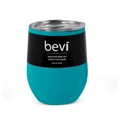 GOBELET ISOLE INOX BEVI TURQUOISE 12OZ