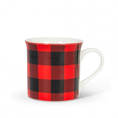 TASSE TARTAN ROUGE NOIR 12 OZ
