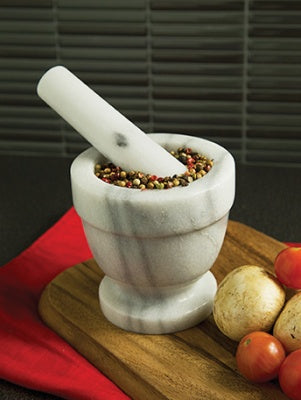 MORTIER/PILON MARBRE BLANC