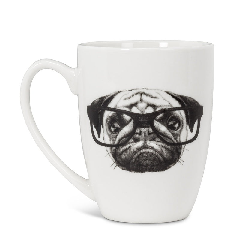 TASSE PUG A LUNETTE 12OZ