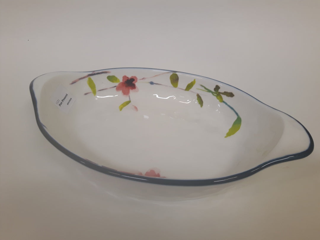 PLAT GRATIN FLEURI 28CM