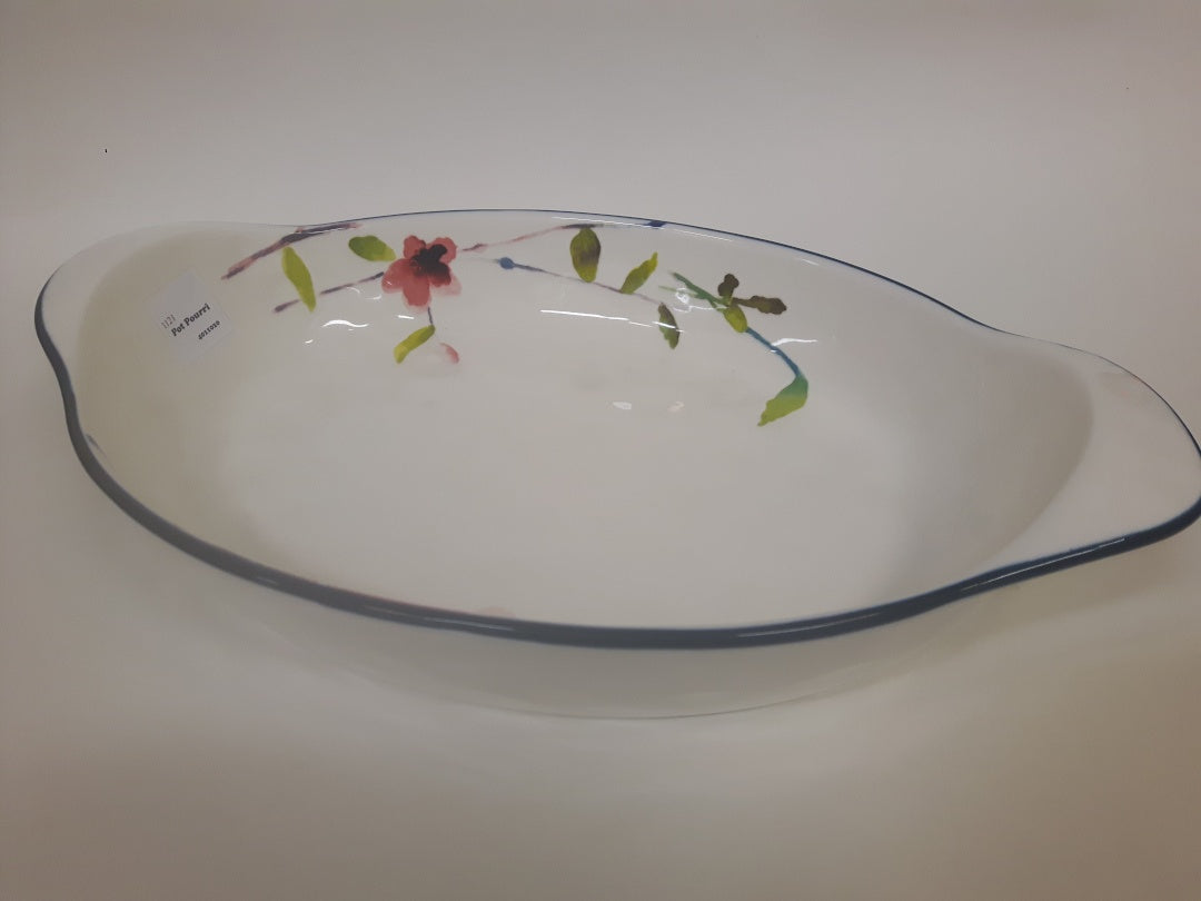 PLAT GRATIN FLEURI 34CM