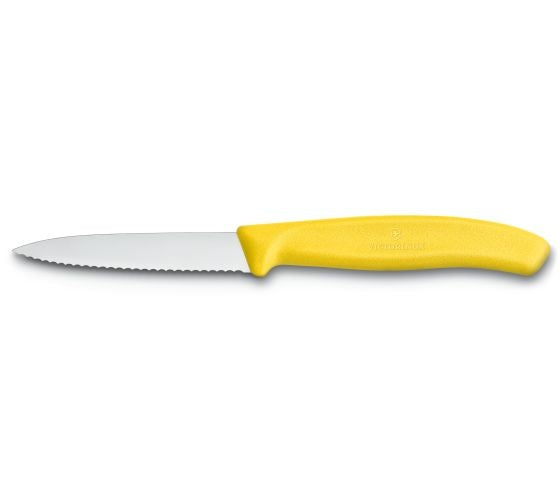 COUTEAU 3'' VICTORINOX DENTELÉ JAUNE