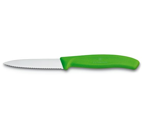 COUTEAU 3'' VICTORINOX DENTELÉ VERT