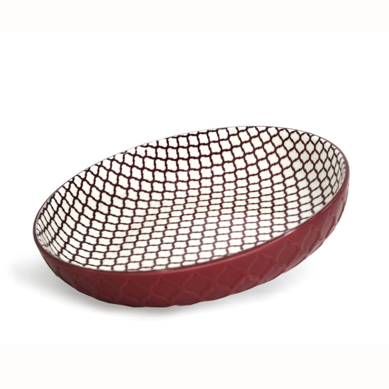 BOL PEU PROFOND 21CM ROUGE VIN