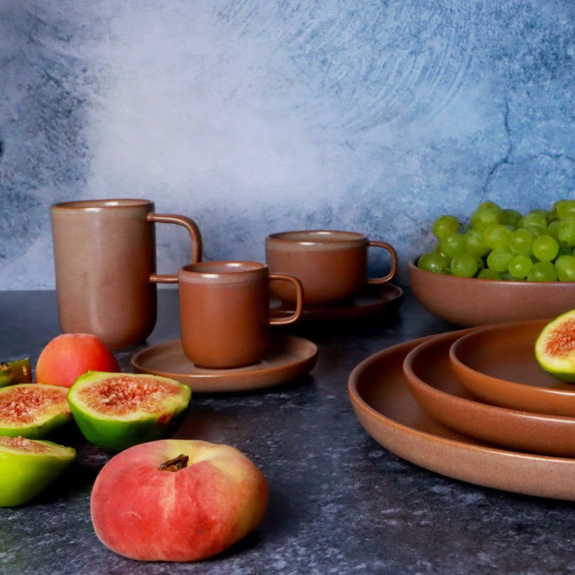 ASSIETTE 28CM CUIR GRES MESA