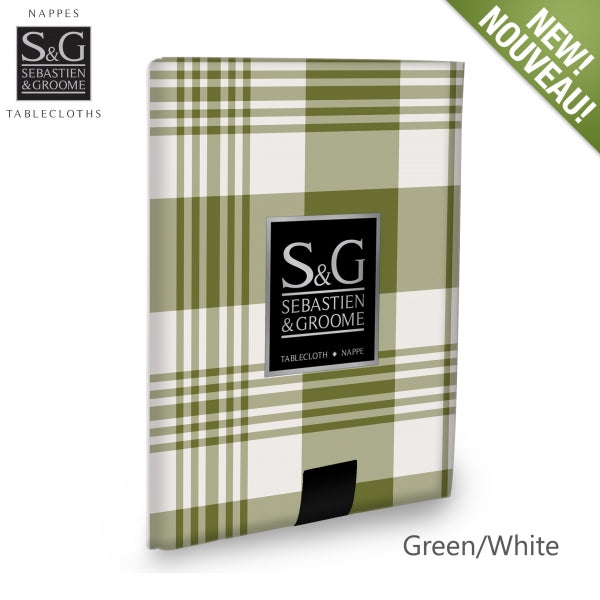 CHEMIN DE TABLE 19''X87'' BUFFALO CHECK VERT/BLANC