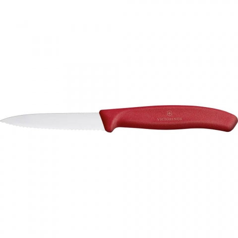 COUTEAU 3'' VICTORINOX DENTELÉ ROUGE