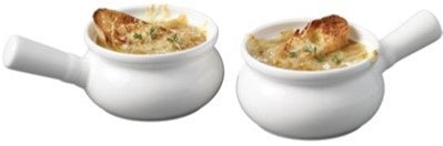 ENS. 2 BOLS SOUPE À L'OIGNON