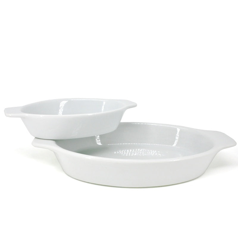 BOL GRATIN BLANC OVALE 12X4