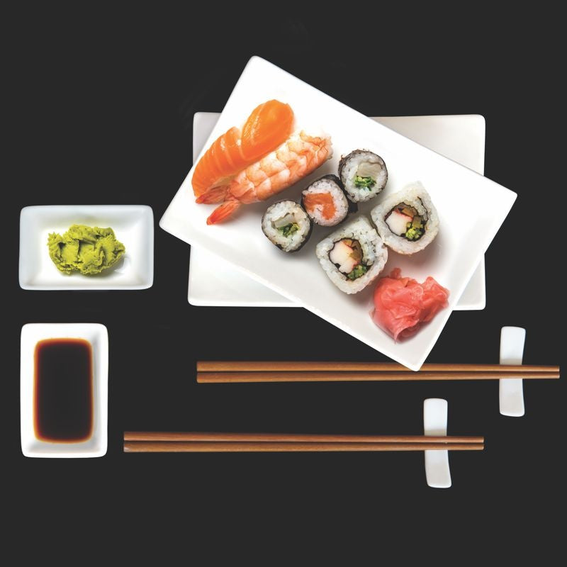 ENS. 8 PCES À SUSHI BLANC