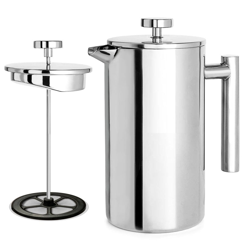 CAFETIERE PISTON INOX 800ML DOUBLE PAROI