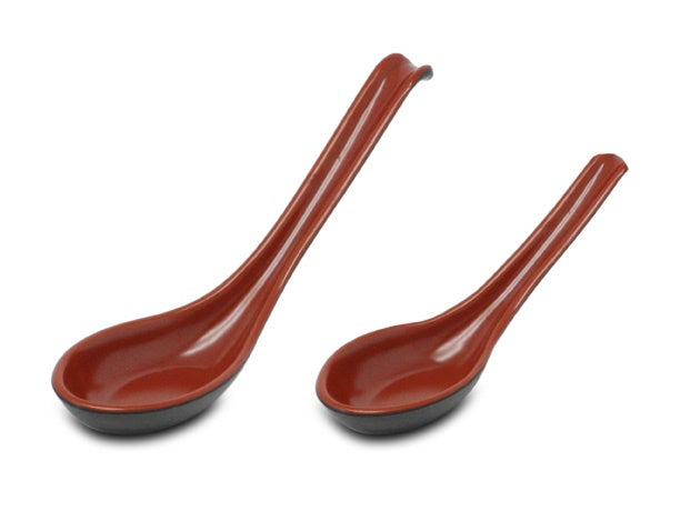 CUILLERE RAMEN NOIRE/ROUGE 15,7 CM
