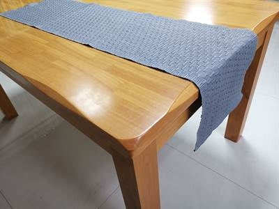 CHEMIN TABLE 13X54 BUBBLE WEAVE GRIS