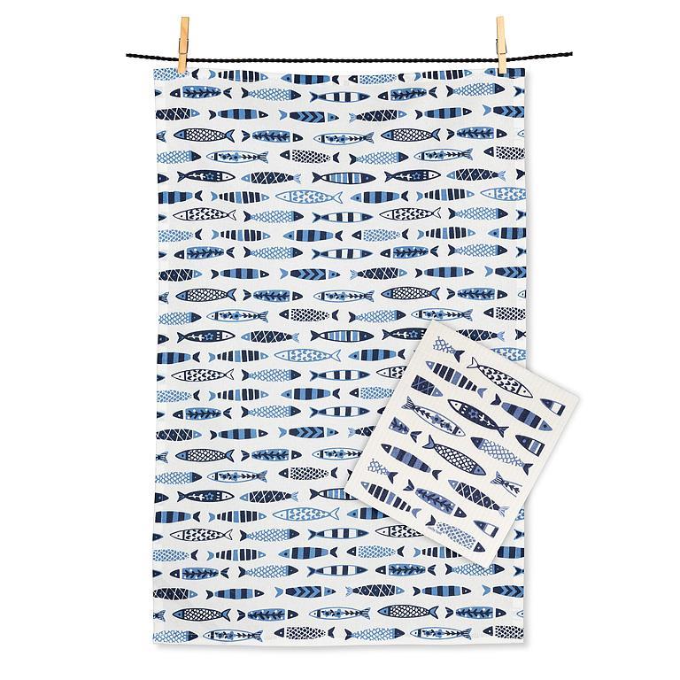 ENS. LINGE VAISSELLE - SUEDOIS POISSONS