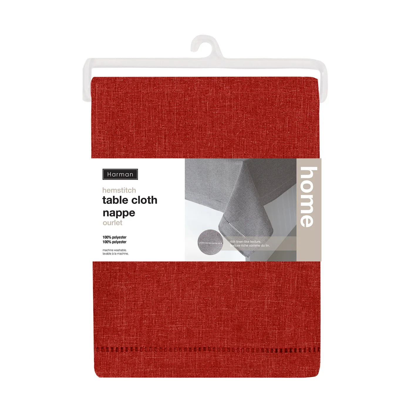 NAPPE 60X90 HEMSTITCH ROUGE