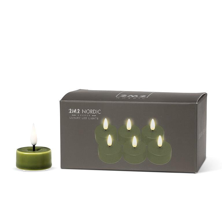 BTE 6 TEALIGHT VERTE