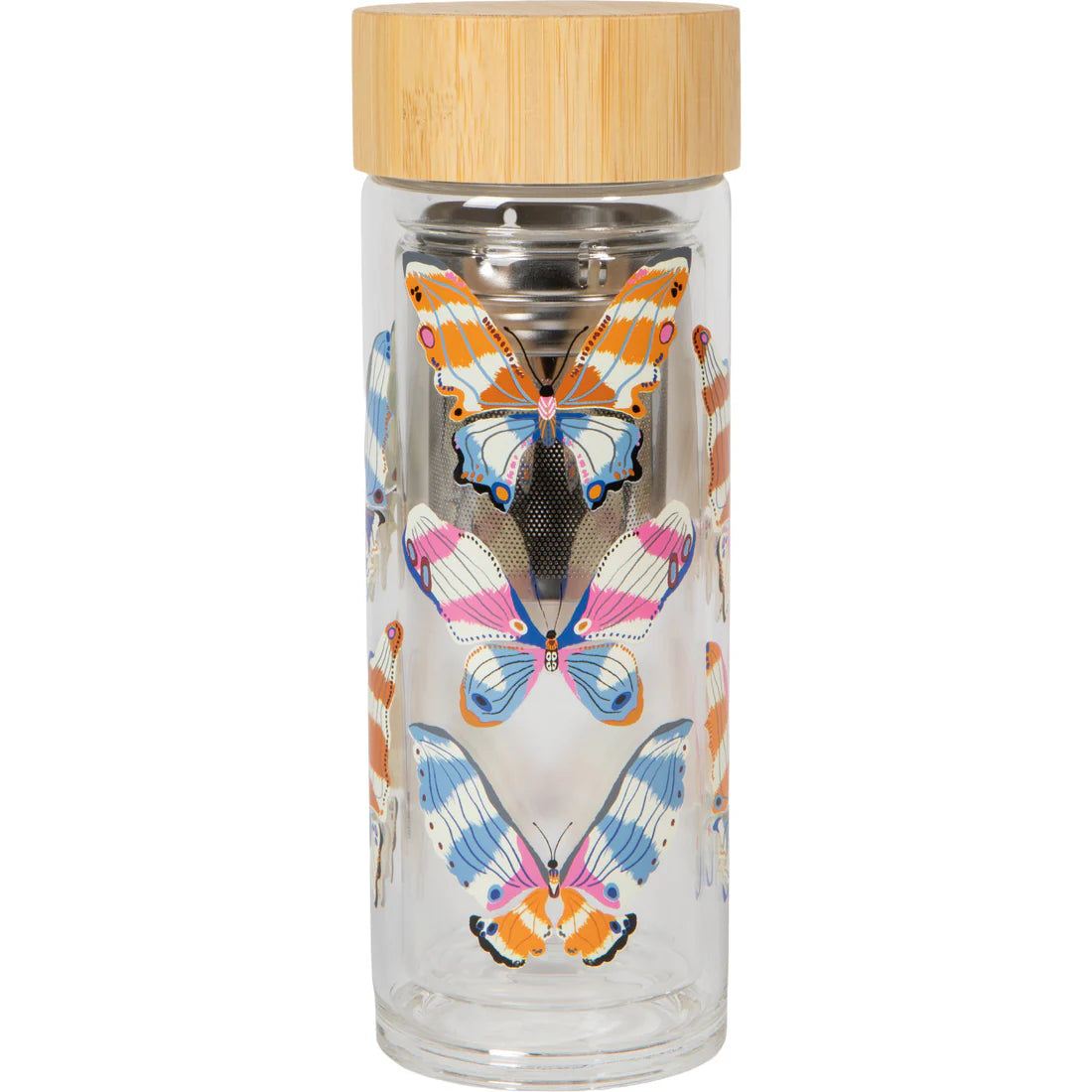BOUTEILLE EN VERRE AVEC INFUSEUR AURORA PAPILLON