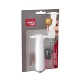ENS. 1 POMPE À VIN BLANCHE ET 1  BOUCHON VACUVIN