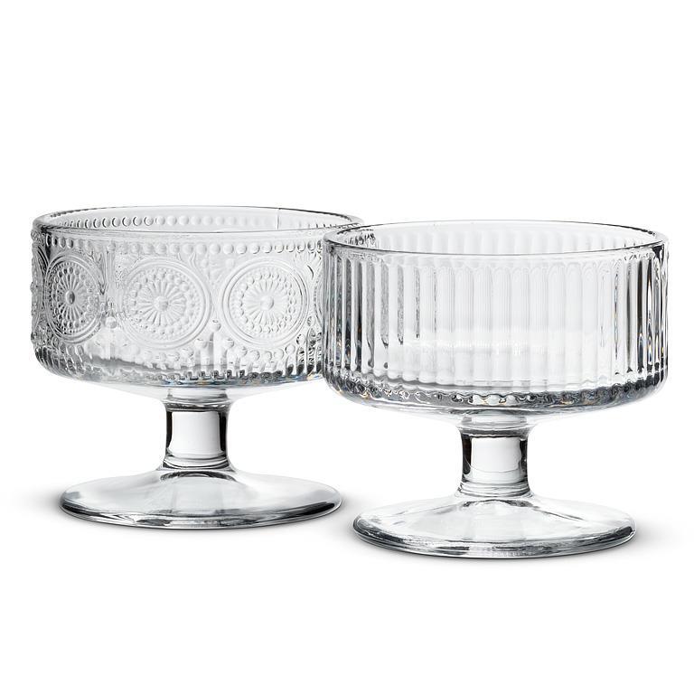 COUPE À DESSERT EN VERRE CISELÉ