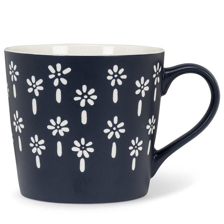 TASSE FLEURS GRAPHIQUES BLEU
