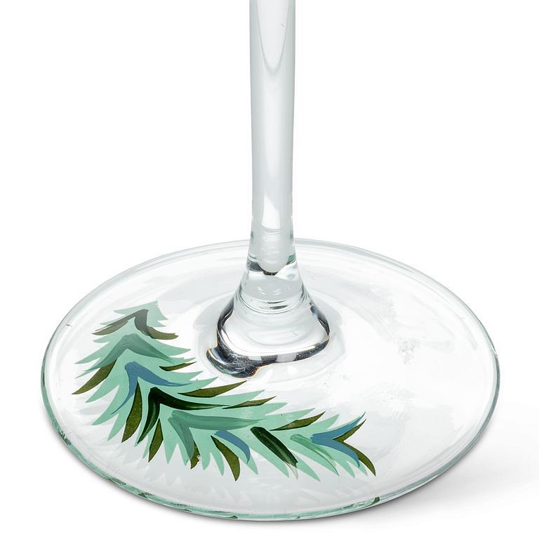 VERRE À VIN - COURONNE DE NOEL