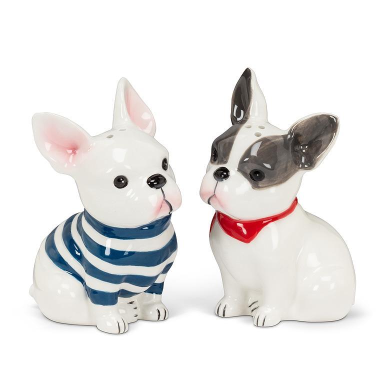 SEL ET POIVRE PORCELAINE BOULEDOGUE FRANCAIS