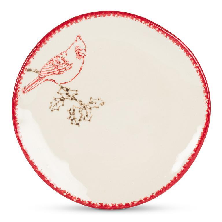ASSIETTE 6'' CARDINAL SUR UNE BRANCHE